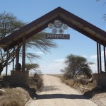 well known picture of entrance Serengeti