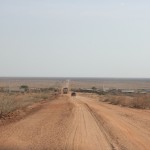 driving into the desert