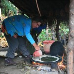 making the injera