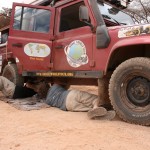 repairing the Land Rover