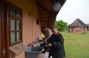 making breakfast