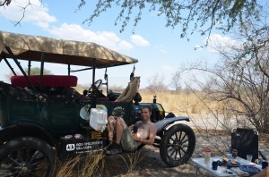 relaxing at the model T