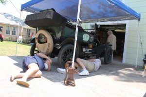 under the car