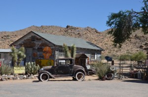 Model A at gas station