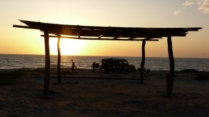 sleeping on the coast of Cancas