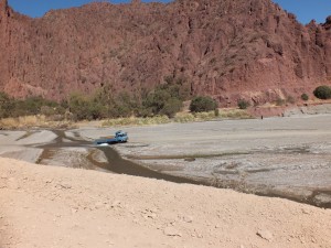 truck in riverbed