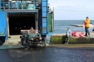 off the ferry in Chaiten