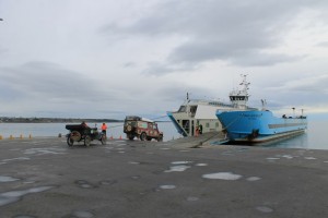 Getting on the ferry