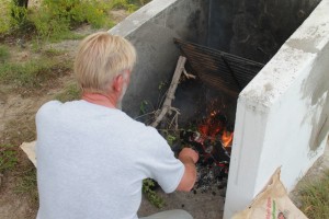 bbq on our first campingnight