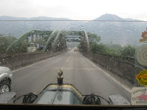 raining while leaving Santos