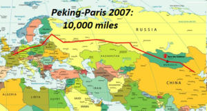 route Peking-Parijs